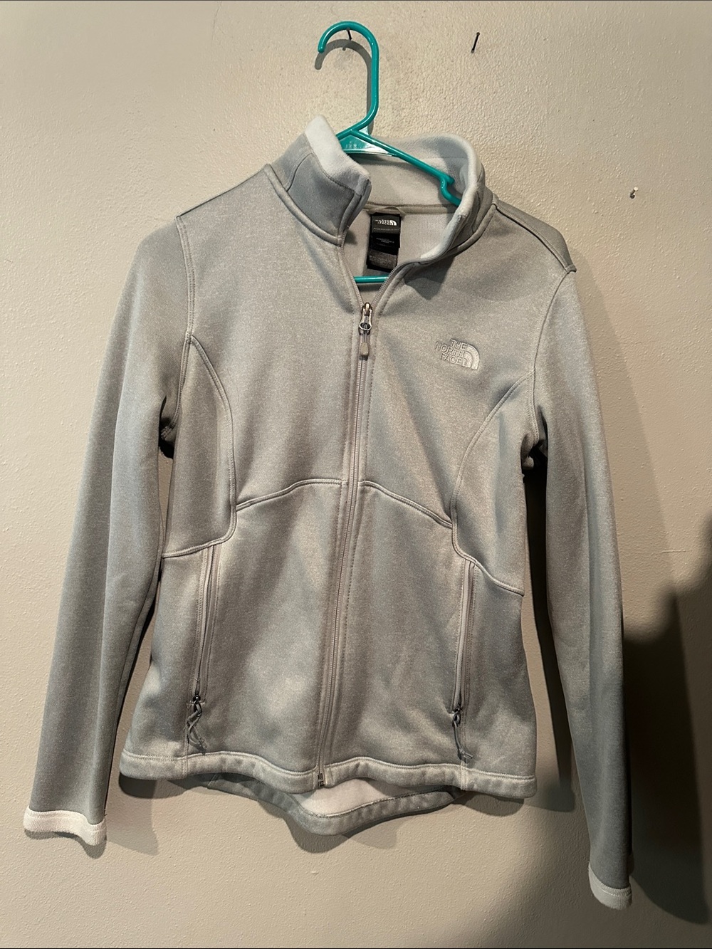 The North Face women's Light Gray Fleece Jacket - Full Zip